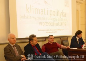 prof. T. Żylicz, dyrektor J. Mizak, prof. Z. Karaczun, dr K. Księżopolski