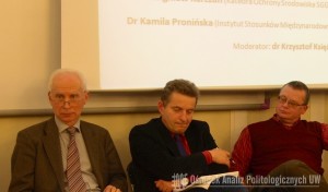 prof. T. Żylicz, dyrektor J. Mizak, prof. Z. Karaczun