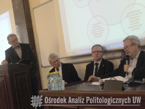 prof. Stanisław Sulowski, Andrzej Celiński, prof. Krzysztof Szczerski, prof. Grzegorz Rydlewski