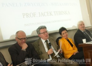 prof. Jadwiga Kiwerska, prof. Piotr Madajczyk, prof. Jacek Tebinka