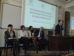 prelegenci seminarium "Nowe rozdanie polityczne w UE"
