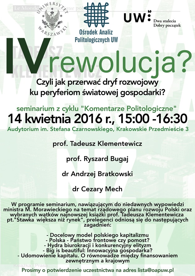 Plakat IV rewolucja mini